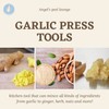 Angel’s Peel Lounge Garlic Mincer, Manual Garlic Grinder for Quick