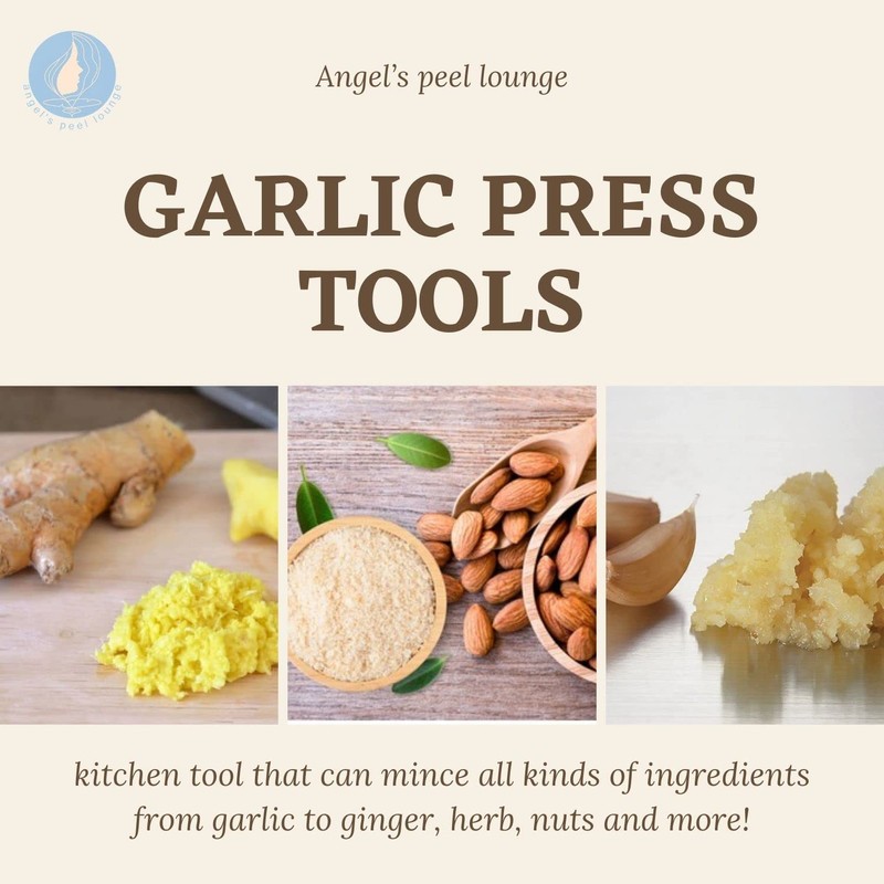 Angel’s Peel Lounge Garlic Mincer, Manual Garlic Grinder for Quick