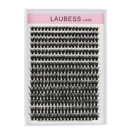 Eyelash Extensions, 300 Pieces, Fake Lashes, 40D D Curl Mix 8-15 Cluster Lashes, DIY Lashes Extension, False Eyelashes, Individual Lashes (40D-0.07D-8-15 mm)