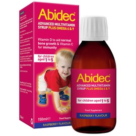 Abidec Advanced Multivitamin Syrup Plus Omega 6 & 9 Raspberry Flavour - 150ml