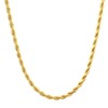 Hrglen 14K Solid Yellow Gold Rope Chain with Diamond Cut