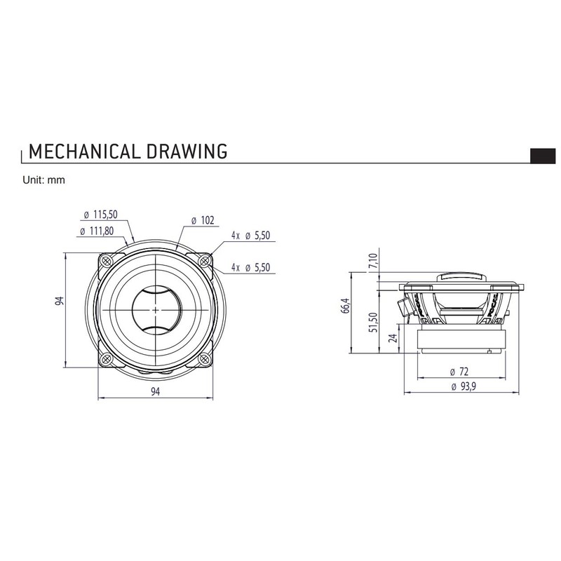 Focal ACX165S Auditor EVO Series 6.5" Slim 2-Way Coaxial Speaker