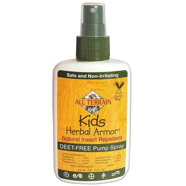 All Terrain Kids Herbal Armor Natural DEET-FREE Insect Repellant, Pump Spray