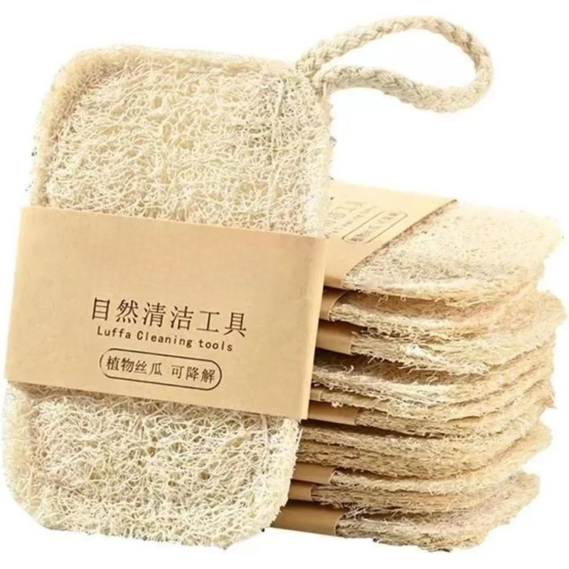 Esponja de Lufa Natural Set de 5 - Exfoliante Corporal