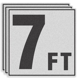 Joyfulmap - Marcadores de profundidad de piscina de 7 pies, paquete de 3 pegatinas de vinilo para piscina de 6 x 6 pulgadas, marcadores adhesivos para números de piscina, señalización de seguridad