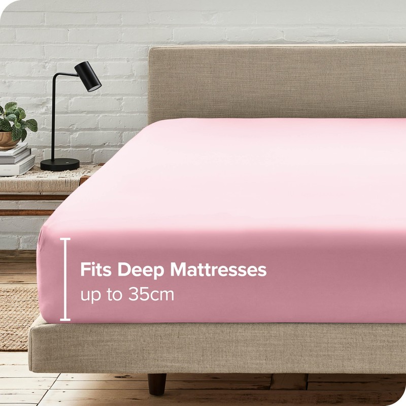 Bare Home Fitted Bottom Sheet Single - Premium 1800 Ultra-Soft