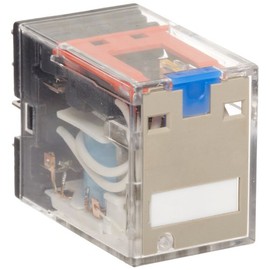 Omron MY4IN-D2 DC24 (S) General Purpose Relay, Standard Coil Polarity, LED Indicator and Lockable Test Button, Built in Diode Type, Plug-In Socket/Solder Terminals, Quadruple Pole Double Throw Contacts, 37.7 mA Rated Load Current, 24 VDC Rated Load Volta