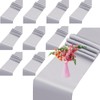 10 Pcs Silver Satin Table Runner 12 x 108 inches