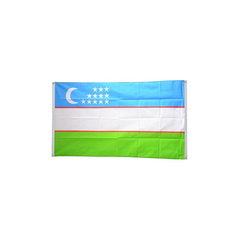 Flaggenfritze® Uzbekistan Balcony Flag 90 x 150 cm