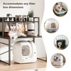okcomuy Large Self Cleaning Litter Box Table with Storage Shelf,