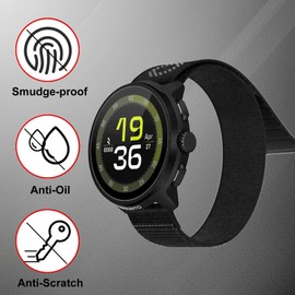 CONAPIKA Schutzfolie für Suunto Run, 3 Stück Ultra-klar Vollabdeckung TPU Hohe Empfindlichkeit Displayschutzfolie Anti-Kratzen Anti-Öl Anti-Blasen Wasserdicht Displayschutz