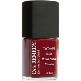 Dr’s Remedy Enriched Nail Polish: Non Toxic, All Natural, and Organic - Doctor Formulated: Strengthens, Restores, Heals, and Protects '24-Free' - REMEDY Red