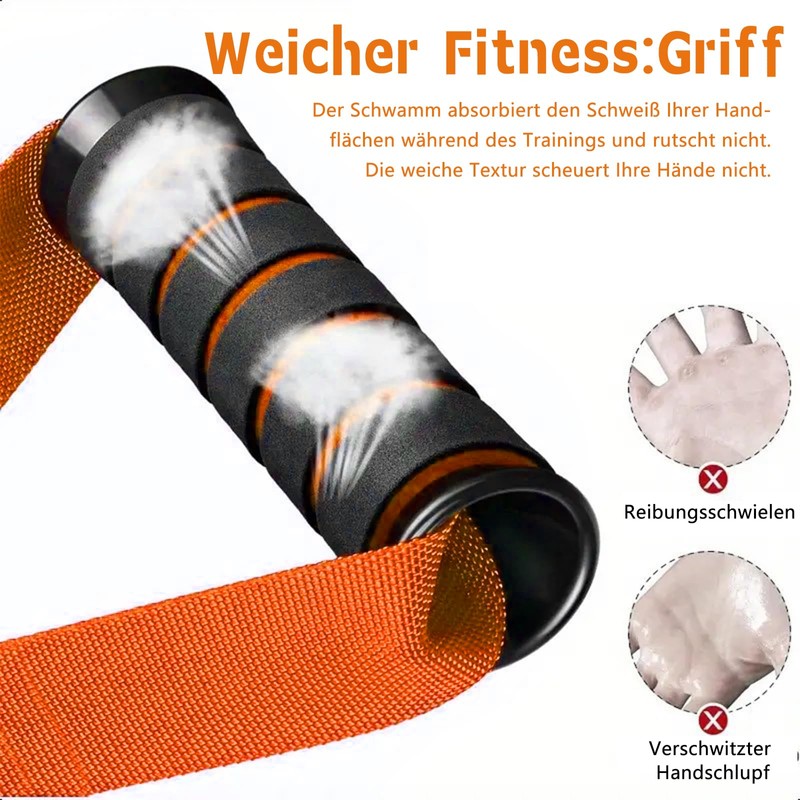 HOPNKN Handles for Fitness Bands, Pack of 2 Single-Handle Grips,