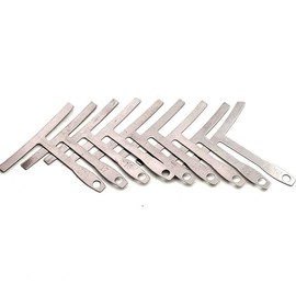 Set of 9 Yootones Guitar Understring Radius Gauge Tool Standard Width Guitar Setup Compatible with Guitar Bass Setup Luthier Tools (Silver)
