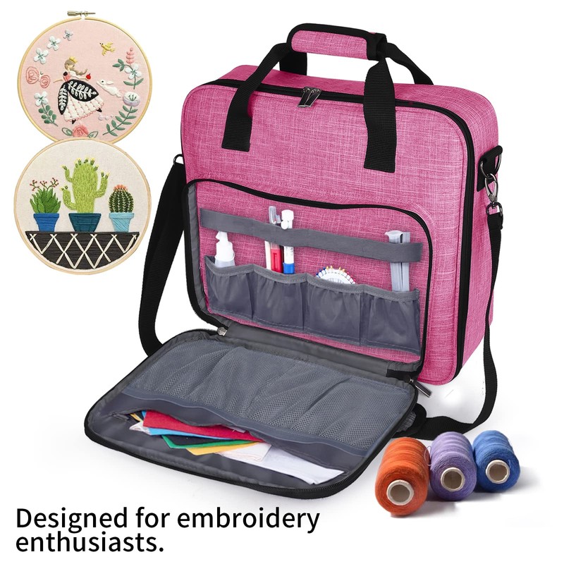 BAGLHER Embroidery Storage Bag, Embroidery Project Carrying Bag for Embroidery