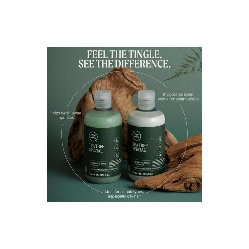 Tea Tree Special Champú, Limpieza Profunda, Refresca el Cuero Cabelludo,