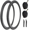 2 Pack 700x23C/25C/28C/35C/38C Bike Tires Plus Bike Inner Tubes Presta