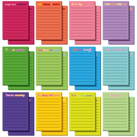 Yinder 24 Pcs 4 x 6 Inch Inspirational Sticky Notes Bulk Back to School Sticky Notes Gifts Lined Positive Teacher Note Pads Appreciation Gifts for Coworker Nurse Office(Inspirational)