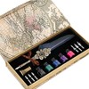 NC Feather Pen Ink Set,Quill Pen Ink Set Includes 5