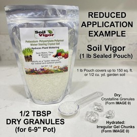 Soil Vigor Aqua-Gels - 1LB Premium Water-Absorbing Crystals for Healthy, Hydrated Plants