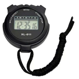 Digital Sports Stopwatch Timer Lap Large Display Interval Training Digital Stopwatch With Calendar Alarm Clock| Refree Digital Stopwatch For Sports Training, Swimming Running. (Black)