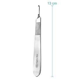 May Scalpel Blades Set - 10 Sterile Disposable Blades (Figure 10) + 2 High-Quality Stainless Steel Scalpel Holders