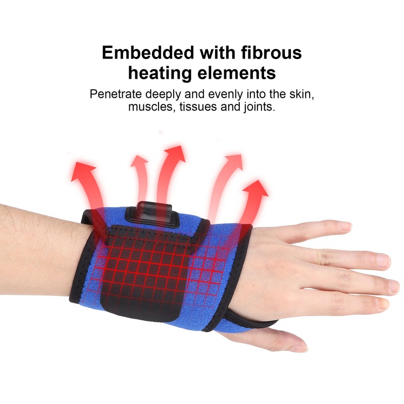Heated Wristband 3 Temperature Gears Hot Compress Massage Relieve Pain