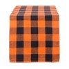 DII Buffalo Check Collection, Classic Farmhouse Table Runner, 14x108, Orange