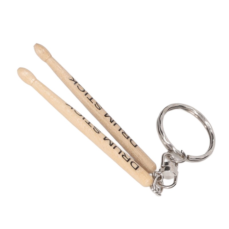 Mini Drum Sticks Keychain Wooden Decoration Accessory Percussion 2 Drumstick