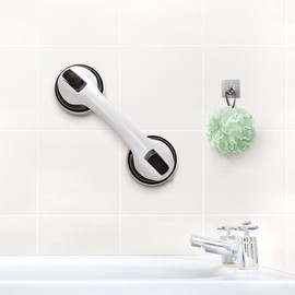 GreenChief Suction Grab Bar -Shower Handle & Bathroom Balance Bar wit - Grip Bath Grab Bar for Bathroom - Safety Hand Rail Support - Handicap, Elderly, Injury, Senior Assist Bath Handle, Non Skid, 12”