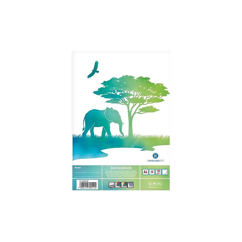 Greenline A4 Elephant Drawing Pad 20 Sheets