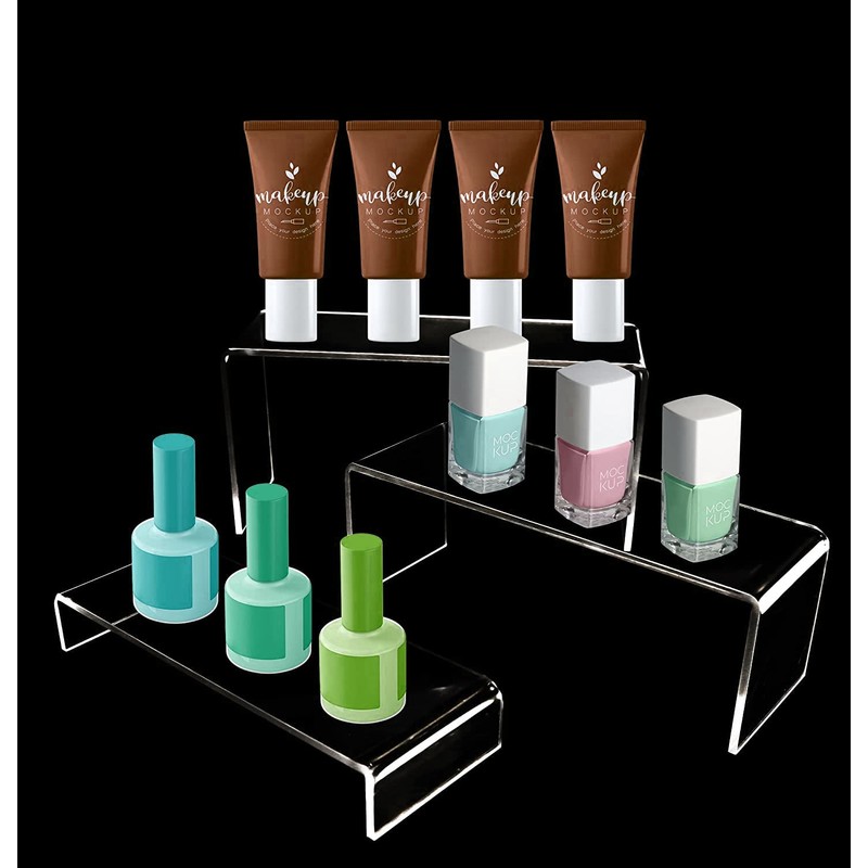 AMIAZI® 6 pcs Clear Acrylic Showcase Display Risers Dessert and