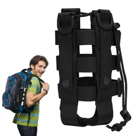 Neerow Bottle Holder Belt, Tactical Bottle Holder Backpack, Adjustable Water Bottle for Hanging, Nylon Water Bottle Holder for Hiking, Running, Mountaineering, Camping, Outdoor Activities