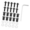 RASTKY 10 Piece Black Motorcycle Windscreen Screw Set Fits All