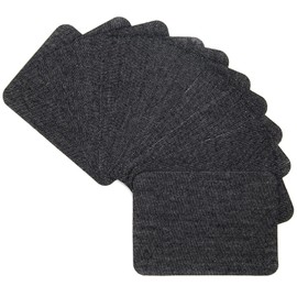AXEN 12 Pieces Iron-on Denim Patches, Repair Patches for Jeans Denim Clothing, Sewing Repair Patches, Black