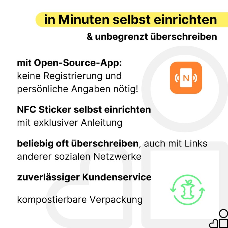 Whatsapp NFC Sticker Pack of 2 - Share Chat, Appointments