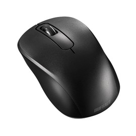 Buffalo BSMRB015BK Wireless Bluetooth 5.0 Mouse, 3 Buttons, Symmetrical, Ambidextrous, Energy Saving, Antibacterial, Lightweight, Black