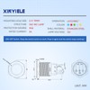 XINYIELE 19MM Latching 12V DC Push Button Switch On/Off,Waterproof Stainless
