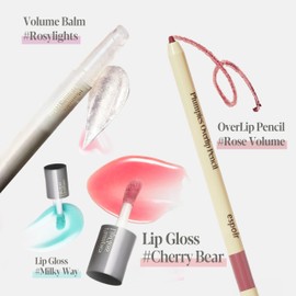 Espoir Plumpies Lip Colloection Lip Gloss #Cherry Bear │ Transparent Glossy Red Lip Care with Plumping Effects │ Chubby Tip Lip Gloss for Easy Application │ Clear Red with No Glitters