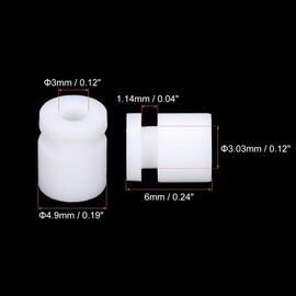 sourcing map RC Anti Vibration Rubber Balls for RC F4 F7 Flight Controller M2x6mm Shock Absorption Balls (White), Pack of 12