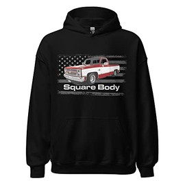 JG Infinite 1987 Chevy Silverado Square Body Vintage C10 K10 1500 Pickup Truck Club Show Hoodie