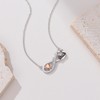 LWXIE Diamond Infinity Necklace 925 Sterling Silver Black Cat Necklace