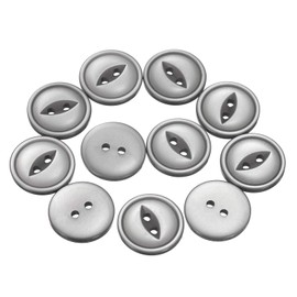 sourcing map 12pcs 32L Light Gray Round Sewing Buttons 20mm 4/5" Resin 2-Hole Fish Eye Craft Replacement Button for Craft Pants Dress Skirt Clothing Fastener Buttons