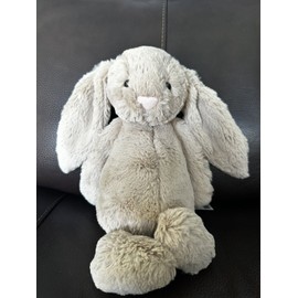 Jellycat BASHFUL BUNNY BEIGE MEDIUM 12" Soft Plush Toy Bunny Rabbit NWT 🔥✅