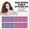 40 rizadores de pelo en espiral sin calor con 6