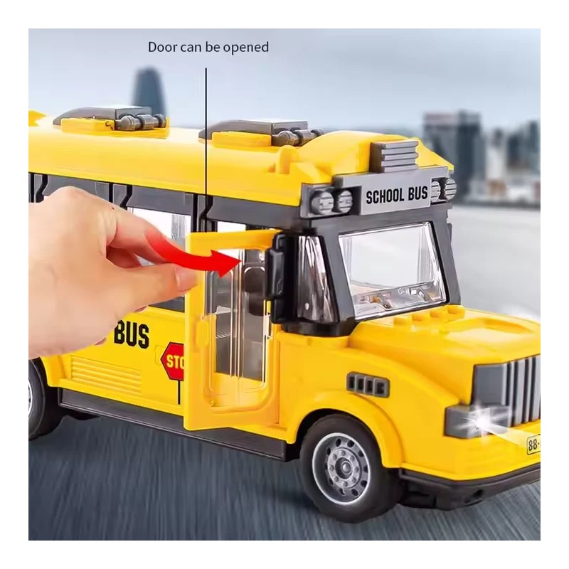 UNOMI Remote Control Modern School Bus Toy - 1:30 Scale