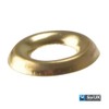 Screw Cup Washer Brass No. 8 Electro Brass Plated Screw