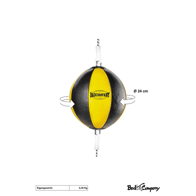 Bad Company Faux Leather Double End Ball with Elastic Tie