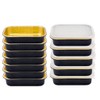 Heavy Duty Aluminum Pans with Lids Double Thick Black Gold