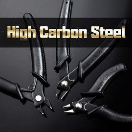 SPEEDWOX Flush Cut Pliers Wire Cutters Small Flush Cutter Pliers Oblique Diagonal Side Cutting Pliers 5 Inches Mini Electronic Scissors Shear Internal Spring Precision Fine Pliers Jewelry Making Tool